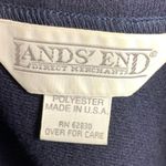 Lands' End Vintage  Wool Crewneck Dress Belted Knee Length Polyester Lined Skirt 8 Photo 2