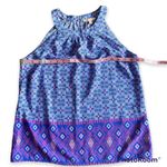 Skies Are Blue  Print Halter Top- Size Medium Photo 8