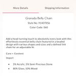 Free People  Granada belly chain and necklace NWT Photo 2