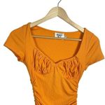 Princess Polly  Bodycon Ruched Bustier Mini Dress in Orange Size 2 Photo 5