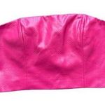 ROTATE Emili Logo Embossed Strapless Cropped Top US Size 8 in Fuschia Purple Pink Photo 0