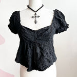 Urban Outfitters Black Babydoll Top Fairy Grunge Goth Whimsigoth Grunge Indie Sleaze Small Photo 0