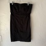 joe's jeans Joe’s Jeans Y2k Black Strapless Mini Dress Size M Cotton Blend Zip‎ Back Tube Photo 2