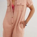 Aerie softest linen utility romper size Small Photo 0