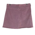 Altar'd State  Mini Skirt Womens S Mauve Denim Mini Cotton Button Front Y2K Retro Photo 2