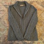 Croft & Barrow  grey cable-knit zip up cardigan sz PM Photo 0