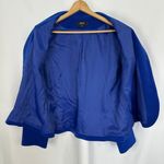 Banu Paris Blazer Shawl Collar Button Front Royal Blue Jacket Women Size 14 Photo 4