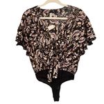 Free People NWT, Intimately Call Me Later Printed Bodysuit, Sz XS Photo 8