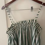 Madewell  Poplin Ruffle A-Line Midi Dress Striped Green and White Maxi size XL Photo 8