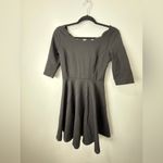 Lulus  Black Scalloped Long Sleeve Dress Photo 2