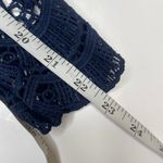 Lulus  Navy Blue Lace Long Sleeve Scallop Maxi Dress Open Back Formal Gown XS Photo 10