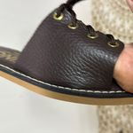 Kino Brown Sandals with Lace Detailing and Flat Sole Made in USA Size 7 Photo 6