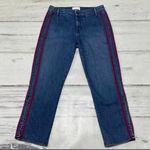 Parker Smith  Women's Stella Crop Tuxedo Side-Stripe Side Slit Jeans Size 26 C21 Photo 4