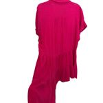 Umgee Linen Blend Ruffle Tiered Fray Hem S/ Sleeve Babydoll Dress USA Barbie SzL Photo 8