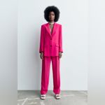 ZARA Bloggers Favorite Fuchsia Hot Pink Blazer Size Small Photo 1