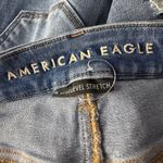 American Eagle SZ 8 SHORT Curvy Jeggings Jeans Super Hi-Rise Distressed Rip Blue Photo 10