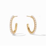 julie vos juliet gold/pearl hoops Gold Photo 4