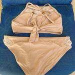 BECCA by Rebecca virtue Tan Crochet Bikini Set  Photo 3