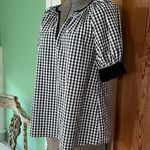 Tuckernuck Pomander Place Black & White Gingham Short Sleeve Top Photo 2