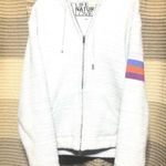 Free City  Zip-Up Hoodie with Striped Sleeve - S Photo 0