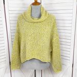 Anthropologie Chelsea & Theadore BFF Oversized Cowl Neck Crop Sweater Quince Yellow Small Photo 1