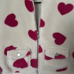 No Boundaries  Women Heart fleece Jacket - Cream‎ and Pink Photo 10