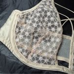 Victoria's Secret LUXE Starburst Unlined Wired Plunge Bra Champagne Embroidered Photo 4