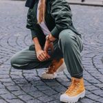 Converse Mustard Yellow Lugged Sole High Top Sneakers Photo 3