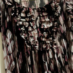 The Limited Y2K  Women's Patterned Nylon Mesh T Shirt Top sz S Small Ruffled Neck Photo 2