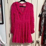 Kate Spade 💙 NWT  Floral Clip Chiffon Mini Dress in Bright Magenta Photo 1