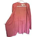 Cynthia Rowley Mauve Dusty Pink long line 100% linen open front cardigan lagenlo Photo 4