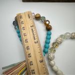 Twilight Gypsy Collective Beaded turquoise White stretch bracelets Boho tassels Blue Photo 13