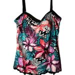 Maxine of Hollywood FLORAL BUILT IN BRA RUFFLE BOTTOM ADJUSTABLE STRAPS COME OFF Photo 0