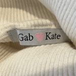 Gab & Kate  Women's White Turtleneck Balloon Sleeve Sweater Size XL Photo 2