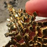 Signed OTC Rhinestone Christmas Tree Pin Brooch Gold Tone Sparkling Prong Set Photo 11