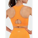 NWT TLF sculpt seamless racerback sports bra orange burst cut out back gym S Photo 1