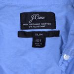 J.Crew  Tall Slim Fit Organic Cotton Light Blue Button Down Shirt‎ Women's 10T Photo 2