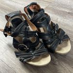 Earthies Leather Strappy Sandals Size 8.5 Black Photo 1