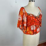 Free People  Mirabella Floral Wrap Front Blouse Photo 3
