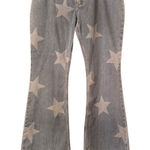 Wrangler  Flare Jeans Women's 34 17x34 Light Wash Star Print Denim Photo 0