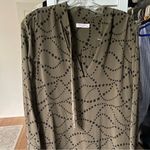 Equipment  Cadence silk dress with stars size M olive green black Photo 2