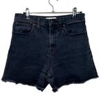 Madewell Shorts Womens High Rise Denim Faded Black Wash Boyshorts Jean 27 FLAWED Photo 0