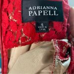 Adrianna Papell  Red Lace Fit and Flare Dress Photo 2