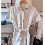 Abercrombie & Fitch NWOT Beige Linen Utility Linen Blend Romper Playsuit in Ston Photo 2