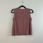 Joie  Mauve Lace Eyelet Boxy Fit Tank Top Size XS Women's Photo 4