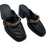 ASOS  DESIGN Shaw Chain Patent Faux Leather Loafer Mule Photo 0