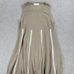 Socapri Silk Tank Dress Womens L Tan White Knit Sleeveless Flowy Italy New Tan Size L Photo 11
