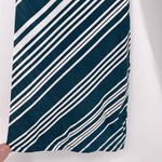 Faithfull the Brand Striped Shirtdress Size Small Teal Blue Green & White Photo 4