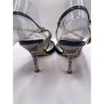 Pancaldi for Diane B Womens Black Suede Snakeskin High Heels Size 10 bin1 Photo 3