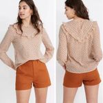 Madewell  Ruffle-Yoke Prairie Top in Cutout Blooms Floral Size XS Photo 1
